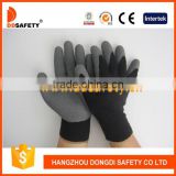 DDSAFETY 2017 Natural Polycotton Liner Grey Latex Working Safety Glove