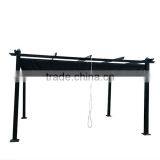10x13 Feet Black Outdoor Metal Canopy Grape Trellis Pergola thumbnail-1