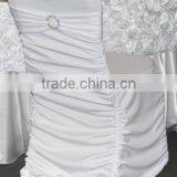 Spandex Pleated White Chair Cover for Wedding,party,hotel Use for Wholesale Price thumbnail-2