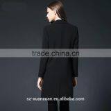 2016 Custom High Quality Fashionable Winner Black Women's Long Coat thumbnail-4