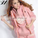 OEM Wholesale Fashion Womens 3PCS Suit Autumn Winter Casual Sports Hoodies Top + Vest + Pants thumbnail-5