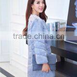 Genuine Rabbit Fur Coat Women Rabbit Fur Coat Winter Natural Fur Jacket Winter Overcoat thumbnail-5