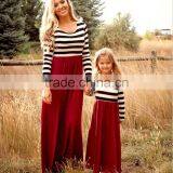 Mother and Daughter Matching Dresses Long Sleeve Fall Floor Lenght Long Dress Mommy and me Maxi Dress thumbnail-1