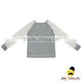 2017 Spring Cheap Adult Lady Transparent Lace Floral Long Sleeve Plain Gray Breathable Cotton Raglan Casual Shirt thumbnail-5