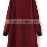 Runwaylover EY1022C OEM Service Factory Direct Geometric Pattern Winter Women Long Jacket Coat thumbnail-4