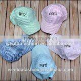 Hot Sale Personalised Fashionable Seersucker Baseball Cap thumbnail-5