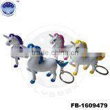 2017 Beautiful 3D Unicorn Key Chain Hot Sale Promotional Gift Key Ring