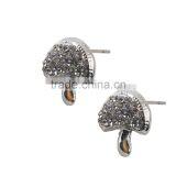 Customized Lovely Mushroom Pattern Sterling Silver 925 Earrings Young With Lowest Price Made In China Wholesale thumbnail-2