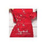 S950 Real Photo Fashion Design Wedding Dresses Red Bridal Gown thumbnail-3