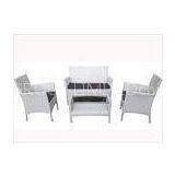 Polyester White PE Wicker Steel Outdoor Rattan Garden Furniture / KD Sofa For Garden thumbnail-1