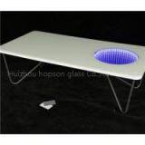 LED Light Tempered Glass Coffee Table Top thumbnail-1