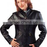 Short Body Ladies Leather Jacket thumbnail-6