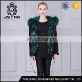Men and Women Short Black Rabbit Fur Coat With Real Lined thumbnail-2