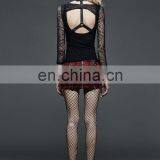 Red Tartan Pleated Mini Skirt With Spikes and Zippers Q-250 Punk Rave thumbnail-6