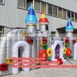 Party Decorative Inflatable Background Wall With LED Lights