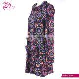 2017 High Fashion Latest Designer Autumn Boho Style Cowl Neck Ropa Mujer Tunic for Middle Age Woman thumbnail-4