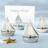 "Shining Sails" Silver-toned Place Card Holders