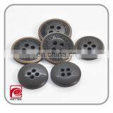 2017 Year 4 Holes Men's Suit Coat Imitation Horn Resin Engraved Laser Logo Button Has Burn Effect thumbnail-1