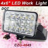 DOT 6x4inch CZG-4645 Fantastic Quality Most Bright High/Low Beam 45w LED Head Lamp From Carzigo Factory thumbnail-2
