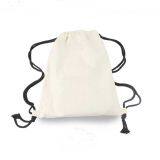 Wholesales Eco Canvas Schoolbag Drawstring Backpack Bag Travel Sports Pouch Bag thumbnail-3