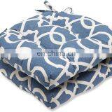 Pillow Perfect Lattice Damask Yacht Reversible Chair Pad thumbnail-2