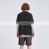 DiZNEW Custom Manufacturer Short Sleeve Black Mens Blank Acid Washed Fade T Shirt thumbnail-5