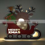 christmas wooden reindeer shaped led light