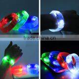 Sound Activated Flashing Bracelet LED Bright Wristband Colorful Blue Green Red