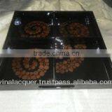 Lacquer Tray, Mother of Pearl Tray, Round Tray, Fruit Tray