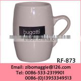 Small Belly Shape Custom Made Promotional Porcelain Bugatti Mug for Sublimation Coffee Mug