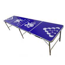 8ft Beer Pong Table Custom Pattern Aluminium Folding Camping Adjustable Picnic Table for Party Game thumbnail-3