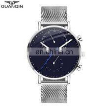 GUANQIN GS19101 Luxury Quartz Men Branded Wrist Watches Stainless Steel Nice Men Watch Custom OEM Logo thumbnail-2