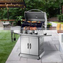 Portable 4 Burner Gas Griller Machine Commercial Smokeless Oven Barbecue Stove Gas Bbq Grill With Side Burner Toaster Ovensc thumbnail-2