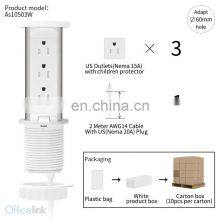 Pop up Power With US Sockets for Office Desk thumbnail-3