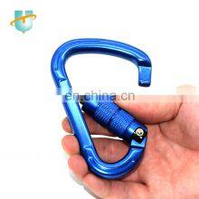 Aluminum Gold Black Carabiner Hook 25kn Custom LOGO Rescuing Mountain/rock Climbing Twist Locking Snap Karabiner thumbnail-2