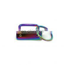 Hot Sale Handbag Metal Accessories Mix Colors Metal Keyring Key Fob Hardware With Ring Rainbow Clip thumbnail-5