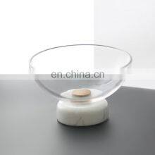 Modern Marble Stand Nordic Glass Dry Fruit Compote Cookie Chocolate Candy Desert Wedding Decoration Bowl thumbnail-4