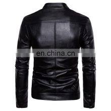 2022 Arrival Unisex Design Color Block Men Genuine Leather Jacket Custom High Quality Men Leather Jacket thumbnail-2