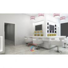 Salon Shop Design Wood and Metal Iron Display Shelf thumbnail-1