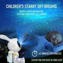 Cute Rabbit Astronaut Starry Sky Projector Galaxy Star Projector With BT Speaker Remote Control Night Lamp Unique Gift For Kids thumbnail-4