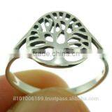 Tree of Life Plain Sterling Silver Ring, Rp802 thumbnail-3