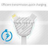 GOLF 2.1A Pineapple Series 2in1data Cable for Iphone 5/5s/6/6s/6plus 1m Quick Charge and Data Pinepple 2in1cable for Micro Phone thumbnail-5