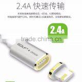 GOLF 1.2M Metal Maghetic USB2.0 Data and Charge Cable for Iphone 5/5s/se LED Light 2.4A Weave Cable for Iphone 5/5s/se thumbnail-2