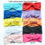 Soft Cotton Messy Bow Headwrap, Set of 10, 100% Cotton