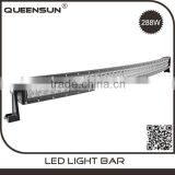 New product IP67 50inch 288w atv utv curved dual row wholesale led light bar