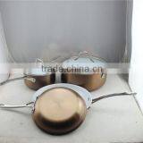 New Arrival Triply Aluminum Non-stick Pressed Cookware Set Fry Pan Saucepan Milk Stock Cooking Pasta Noodle Pot Set thumbnail-1