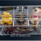 Modern Fashion Clear Acrylic Vertical and Drawer Jewelry Box