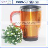 Nice Inner Steel Outer Plastic Advertising & Auto Mug With Handle thumbnail-1