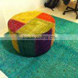 Patchwork Ottomans- Pouf Ottoman, Ottoman Stools thumbnail-1
