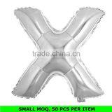 Wholesale 18 Inch Foil Mylar Balloon Small Decorative Silver Alphabet Letters thumbnail-2